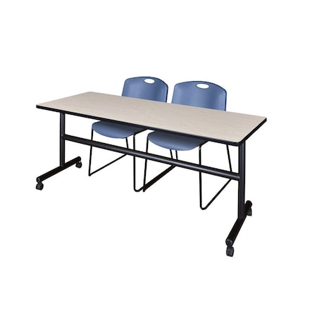 Kobe Rectangle FlipTop Table, 72" W, 29" H, Laminate Top, Maple MKFT7230PL44BE